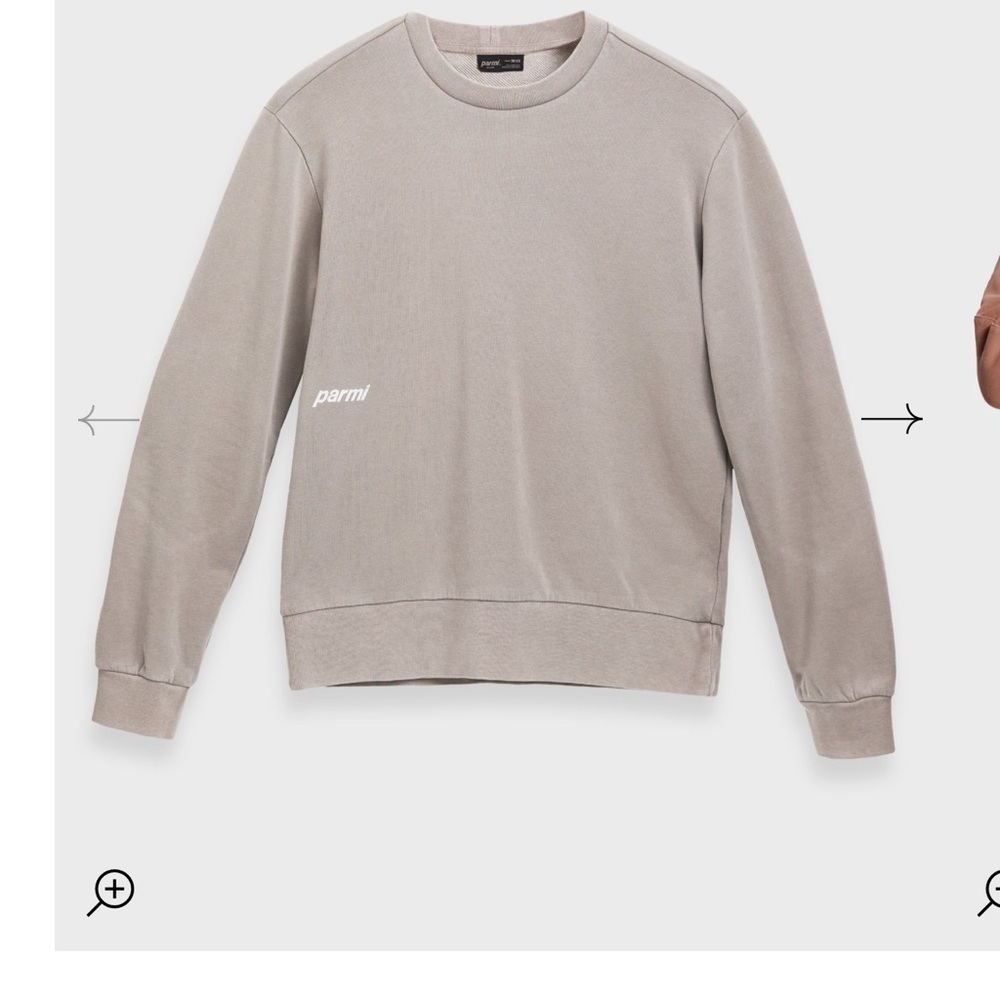 Brown Oversized Sweatshirt with Ribbed Trim